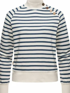 Ragwear Sweatshirts & Sweatjacken<Damen Sweatshirt - Majjorka weiß gestreift