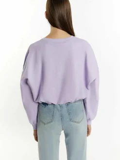 MyMo Sweatshirts & Sweatjacken<Damen Sweatshirt cropped lila uni