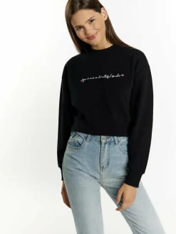 Damen MyMo Sweatshirts & Sweatjacken>Damen Sweatshirt cropped
