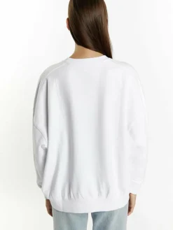 MyMo Sweatshirts & Sweatjacken<Damen Sweatshirt mit Applikation ecru bedruckt