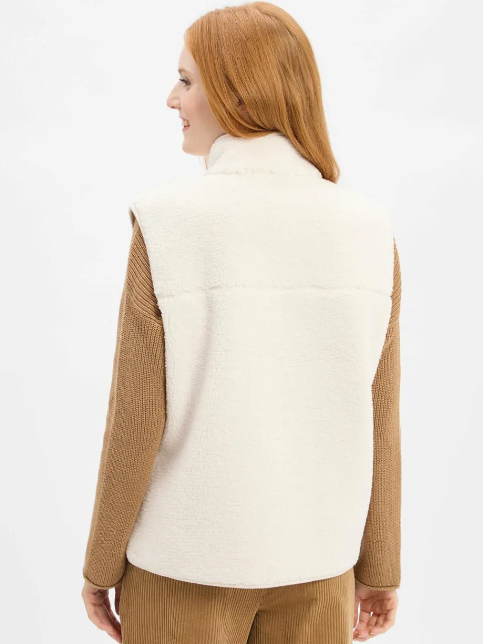 Damen Marie Lund Jacken & Westen>Damen Teddyfell-Weste