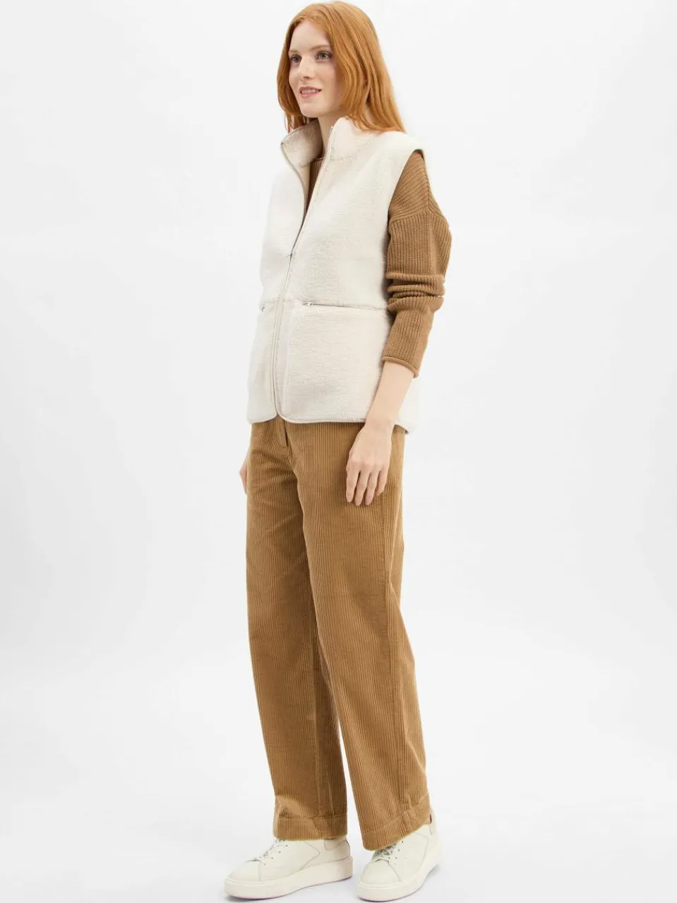 Damen Marie Lund Jacken & Westen>Damen Teddyfell-Weste