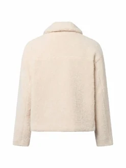 Marie Lund Jacken & Westen<Damen Teddyjacke ecru uni