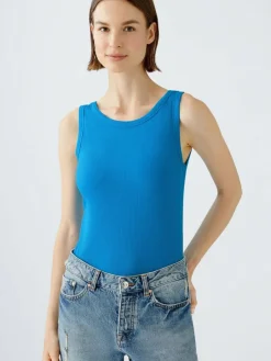 Oui Shirts & Tops<Damen Top blau uni