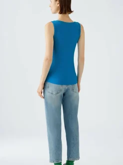 Oui Shirts & Tops<Damen Top blau uni