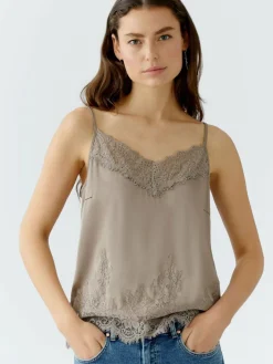 Oui Shirts & Tops<Damen Top beige uni