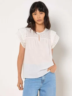 Apricot Blusen<Damen Top weiß uni