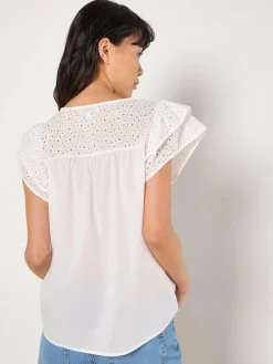 Apricot Blusen<Damen Top weiß uni