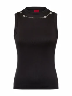 HUGO Shirts & Tops<Damen Top - Delanive schwarz uni