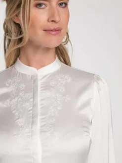 Spieth & Wenksy Blusen<Damen Trachtenbluse - Tessa weiß uni