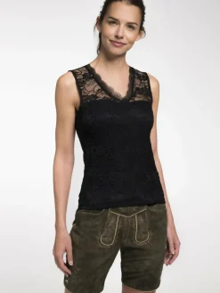 Spieth & Wenksy Blusen<Damen Trachtenblusen - Bernis schwarz uni