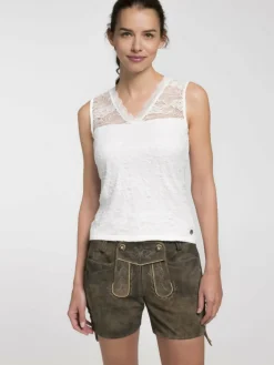 Spieth & Wenksy Blusen<Damen Trachtenblusen - Bernis weiß uni