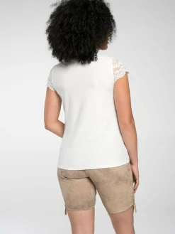 Spieth & Wenksy Blusen<Damen Trachtenblusen - Fanja weiß gepunktet