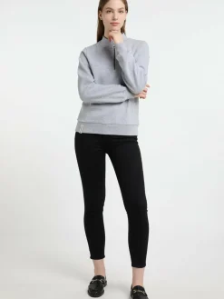 Dreimaster Sweatshirts & Sweatjacken<Damen Troyer hellgrau meliert