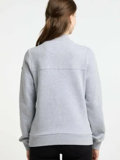 Dreimaster Sweatshirts & Sweatjacken<Damen Troyer hellgrau meliert