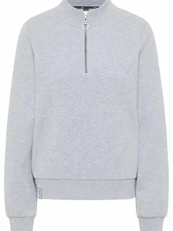 Dreimaster Sweatshirts & Sweatjacken<Damen Troyer hellgrau meliert