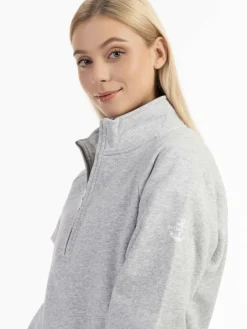 Dreimaster Sweatshirts & Sweatjacken<Damen Troyer hellgrau meliert