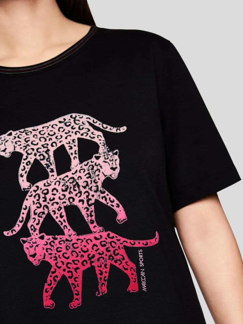 Marc Cain Shirts & Tops<Damen T-Shirt schwarz bedruckt