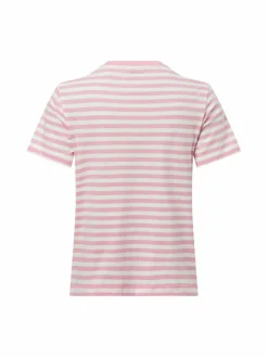 Gant Shirts & Tops<Damen T-Shirt rosa weiß gestreift