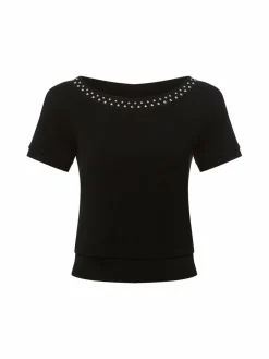 zero Shirts & Tops<Damen T-Shirt schwarz uni