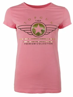 Topgun Shirts & Tops<Damen T-Shirt rosa bedruckt