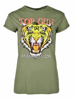 Topgun Shirts & Tops<Damen T-Shirt oliv bedruckt
