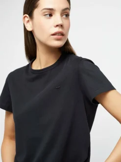 Mustang Shirts & Tops<Damen T-Shirt schwarz uni