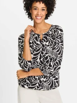 Olsen Shirts & Tops<Damen T-Shirt schwarz bedruckt