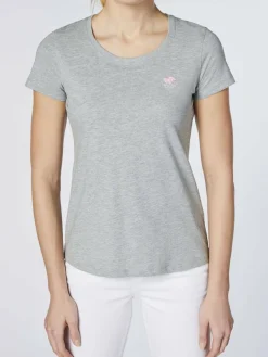Polo Sylt Shirts & Tops<Damen T-Shirt hellgrau grau uni