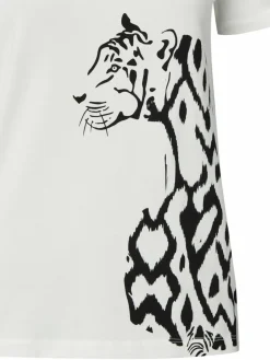 comma Shirts & Tops<Damen T-Shirt ecru schwarz bedruckt