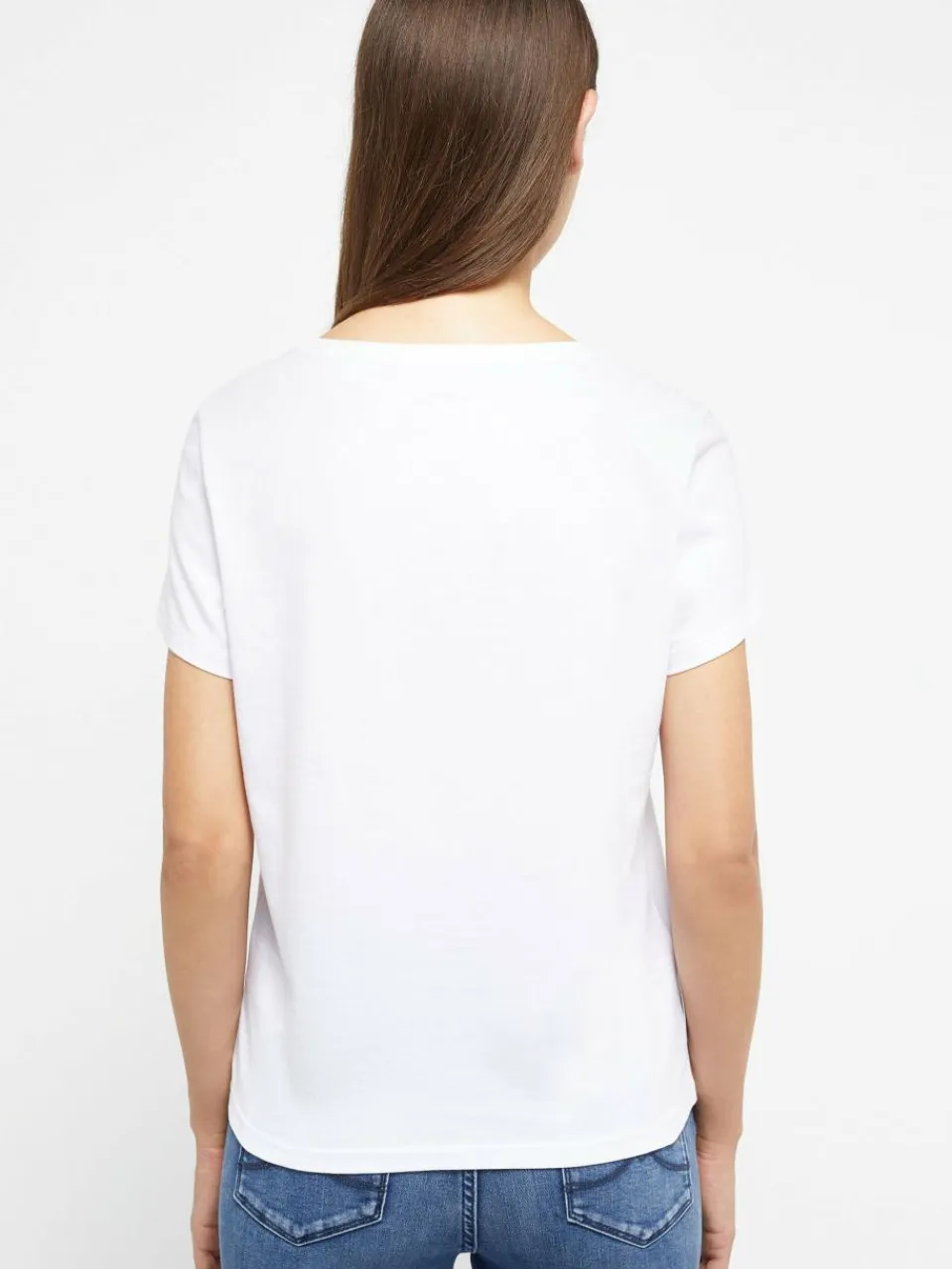 Mustang Shirts & Tops<Damen T-Shirt weiß uni