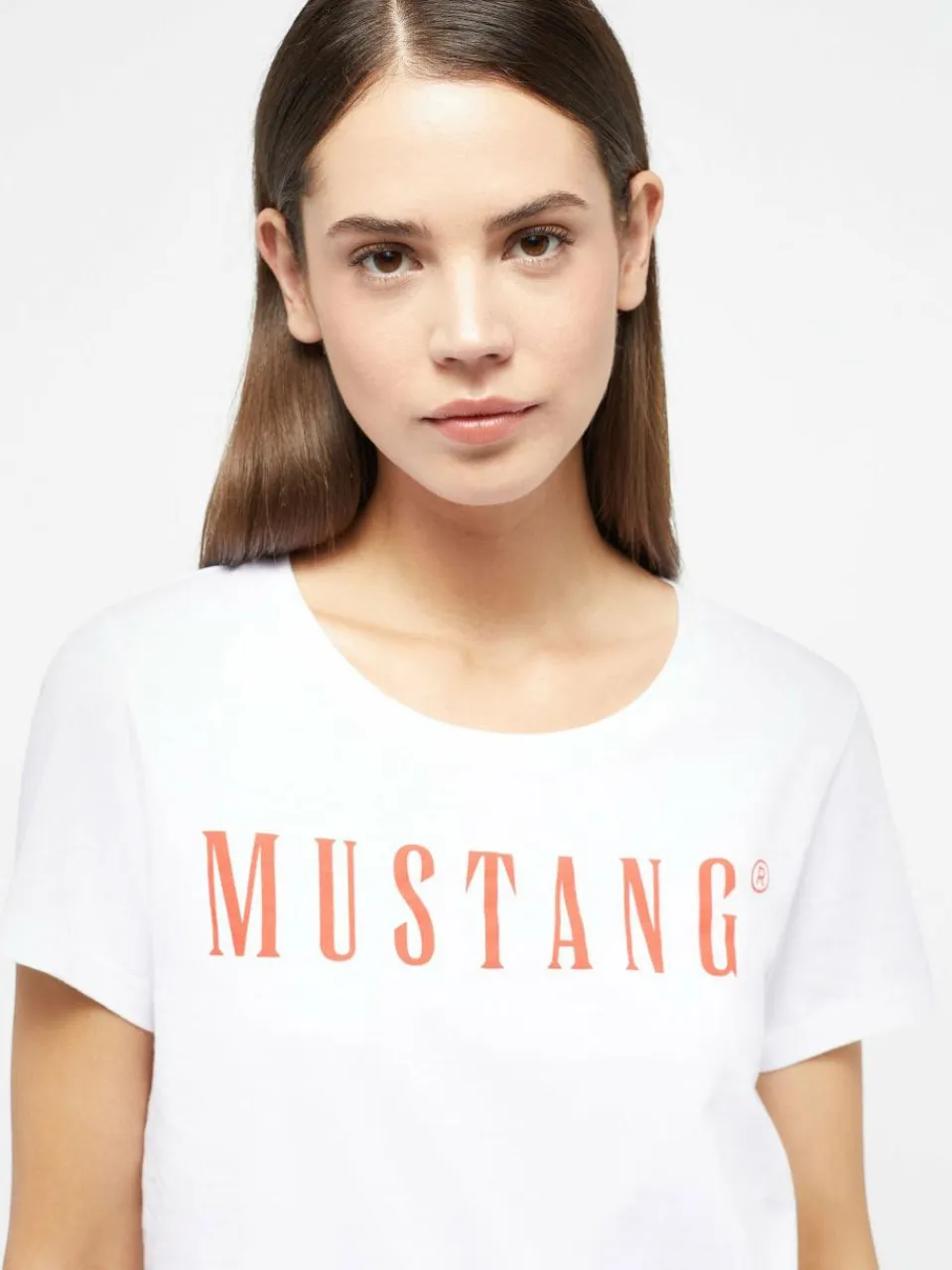 Mustang Shirts & Tops<Damen T-Shirt weiß uni