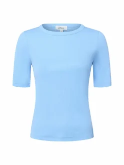 s.Oliver Shirts & Tops<Damen T-Shirt hellblau uni