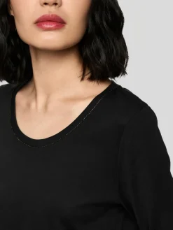 Marc Cain Shirts & Tops<Damen T-Shirt schwarz uni