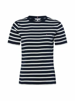 Tommy Hilfiger Shirts & Tops<Damen T-Shirt marine ecru gestreift