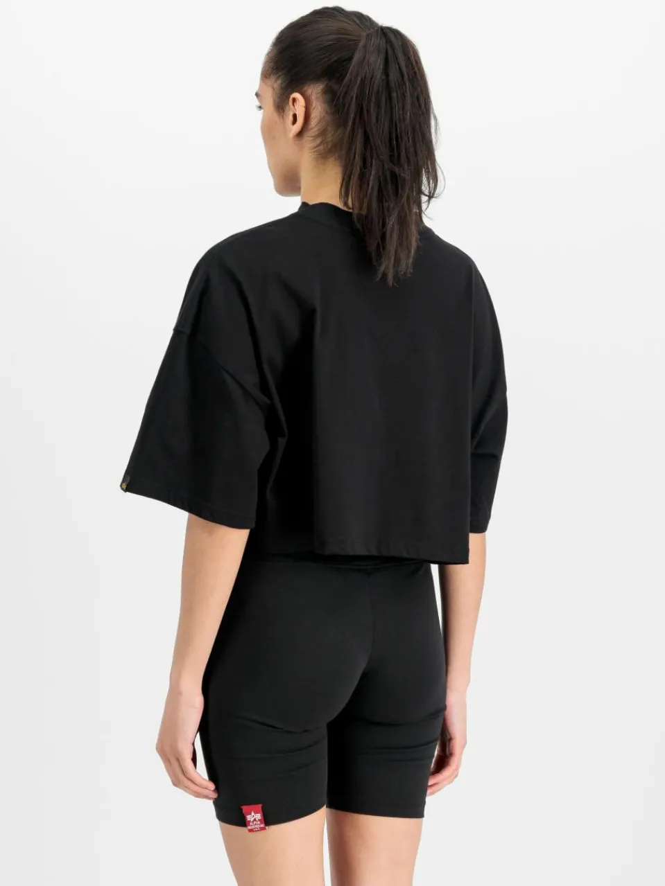 Alpha Industries Shirts & Tops<Damen T-Shirt schwarz uni