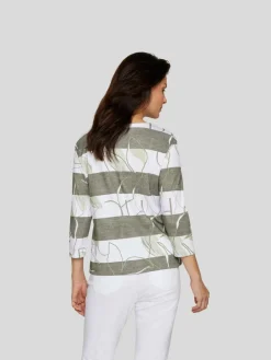 RABE Shirts & Tops<Damen T-Shirt grün gemustert