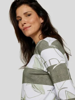 RABE Shirts & Tops<Damen T-Shirt grün gemustert