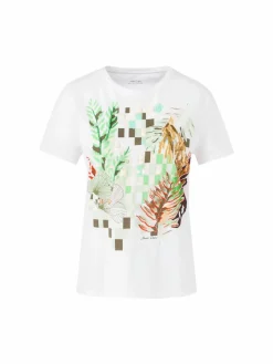 Marc Cain Shirts & Tops<Damen T-Shirt weiß bedruckt