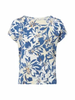 s.Oliver Shirts & Tops<Damen T-Shirt weiß blau gemustert