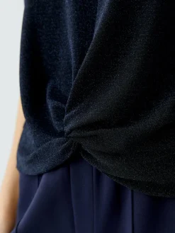 Oui Shirts & Tops<Damen T-Shirt blau uni