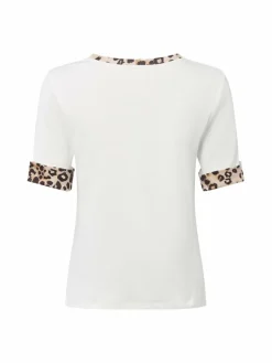 Marc Cain Collections Shirts & Tops<Damen T-Shirt ecru beige strukturiert
