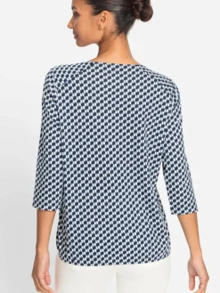 Olsen Shirts & Tops<Damen T-Shirt blau bedruckt