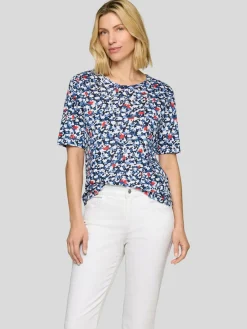 RABE Shirts & Tops<Damen T-Shirt blau gemustert