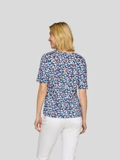 RABE Shirts & Tops<Damen T-Shirt blau gemustert