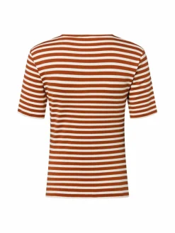 Gant Shirts & Tops<Damen T-Shirt cognac ecru gestreift