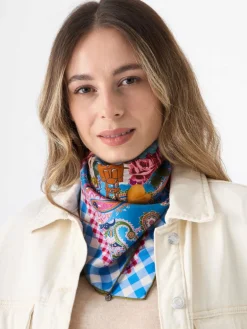 Codello Schals & Tücher<Damen Tuch blau bedruckt