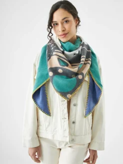 Codello Schals & Tücher<Damen Tuch blau bedruckt