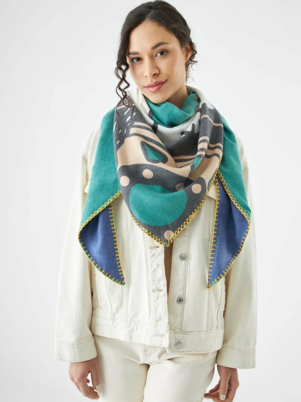 Codello Schals & Tücher<Damen Tuch blau bedruckt