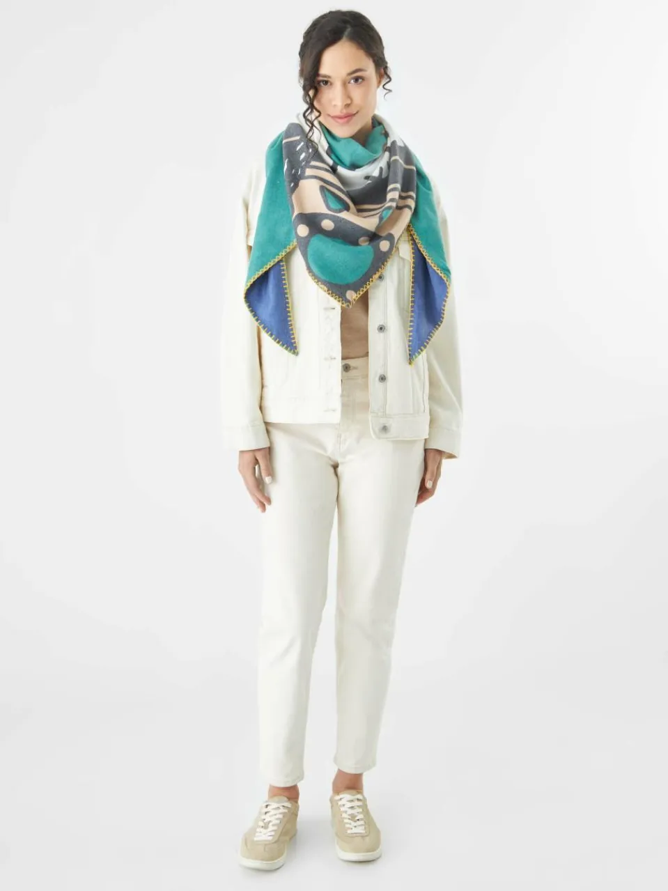 Codello Schals & Tücher<Damen Tuch blau bedruckt